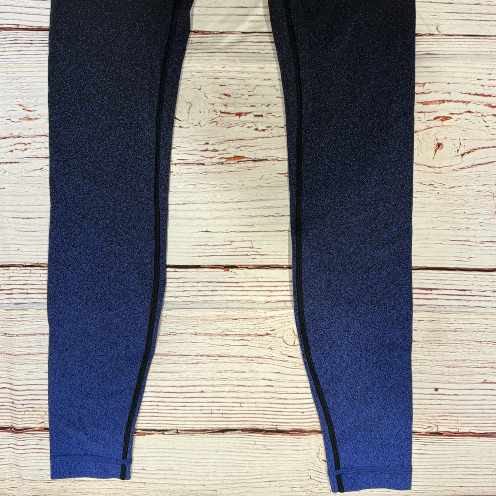Lululemon Wunder Under Tight 28" Ombre Speckle Jacquard Luon Black Blazer Blue 2 - Picture 9 of 10